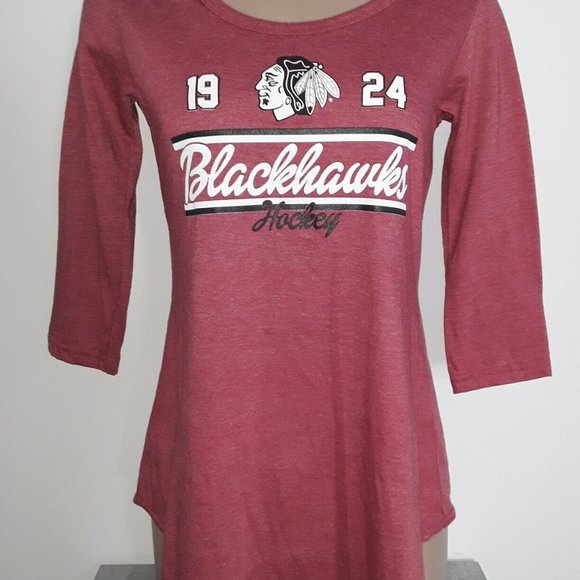 Chicago Blackhawks NHL Womens 3/4 Sleeve T-Shirt - Picture 2 of 4